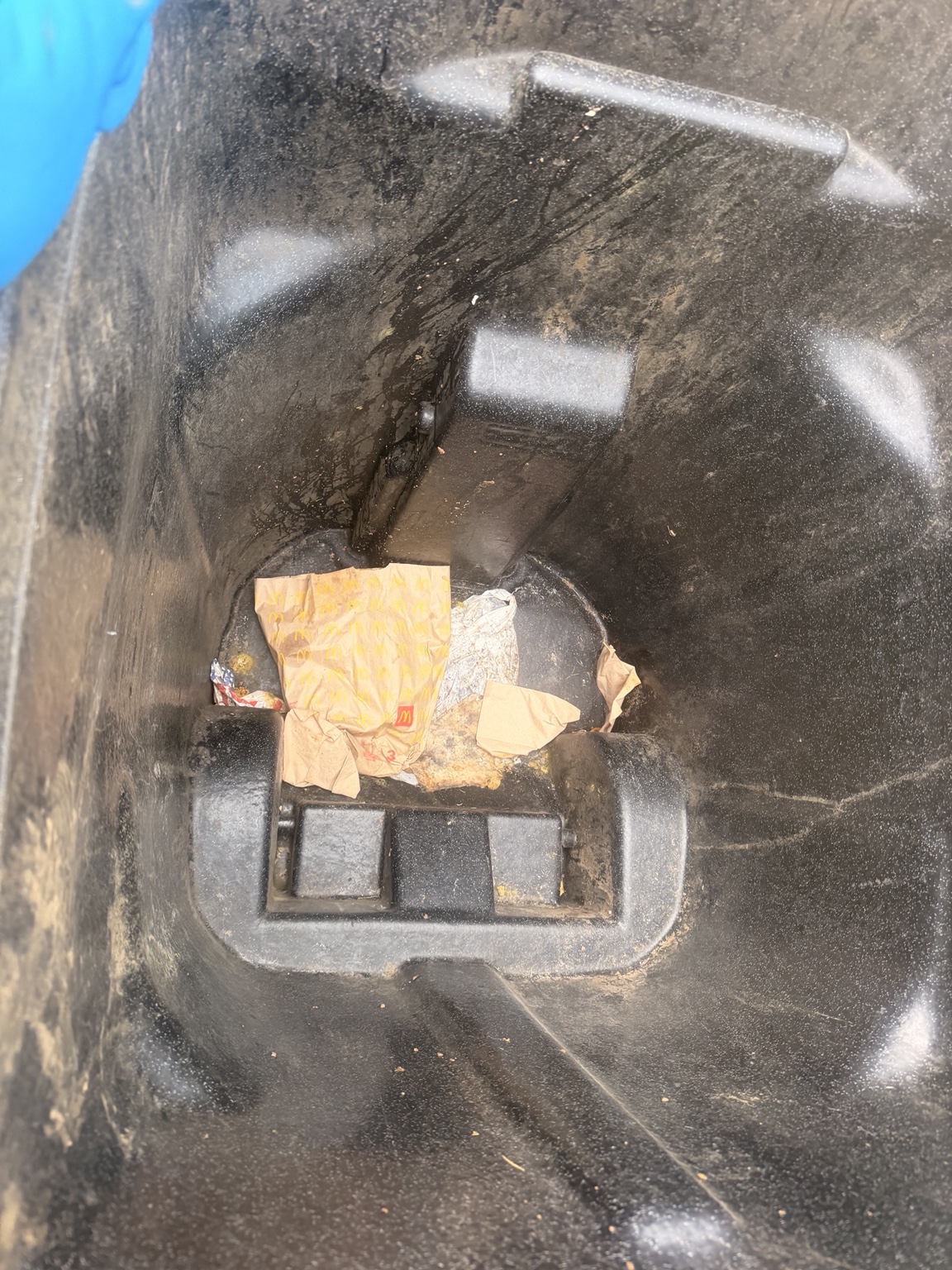 Dirty black bin